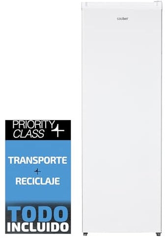 SAUBER - Frigorífico Una Puerta SERIE 3-1F17024WH - E - 170 x 60 cm - 331 litros - Cajón Frutas y Verduras - Puede conjuntar con Congelador ENTREGA Y RETIRADA EN DOMICILIO INCLUIDA