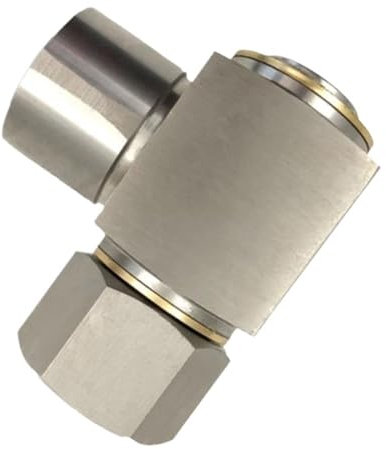 KOSBO 1/4 Zoll hydraulisches Drehgelenk, rechtwinkliges Edelstahl-Universalgelenk, 360-Grad-Hochdruck-Drehgelenk, drehbar(Two internal Threads)