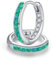ZIPPICE Grün Opal Ohrringe Damen 925 Sterling Silber 15mm Creolen Klein Zirkon Schmuck Geschenke für Frauen Ehefrau