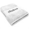 FLAGLY Premium Handtuch mit Namen Bestickt oder mit Wunschtext, 100% Baumwolle, 450 g/m² - Duschtuch, Badetuch, Fitness Handtuch personalisiert mit Name oder Wunschtext (weiß, 70 x 140 cm)