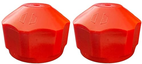 2 x Ventilschutzkappe Handregler Handregulierkappe Bauschutzkappe, rote extrem stabile Ausführung, M30 x 1,5