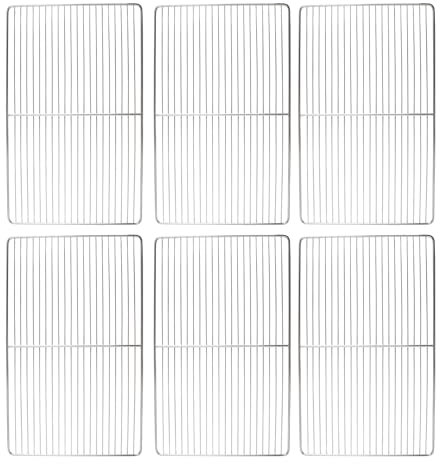 Générique Pack de 6 Grilles Gastronorme GN 1/1-53 x 32,5 cm - INOX Robuste et Facile à Nettoyer - Accessoire Professionnel Polyvalent