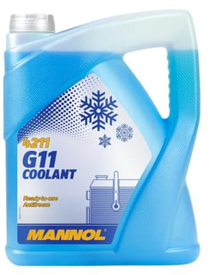 5L FÜR MANNOL KÜHLMITTEL G11 4211 gebrauchsfertiges Frostschutzmittel -30°C / + 125 SAE J1034
