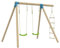 TP Toys Portique en Bois Amandier – 2 Balançoires, Échelle Corde et Kit d’Ancrage – Bois Certifié PEFC – Dès 3 Ans – Jeu Extérieur Sécurisé pour Enfants – Usage Domestique