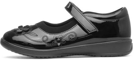 Walkright Collins Girls Black Patent Shoe - Size 13 Child UK - Black