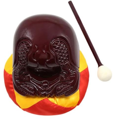 Supvox Holzfisch Schlaginstrument Satz 5 Zoll Aus Holz Für Meditation Und Buddhistische Musik Spielzeug Mit Holzklöppel Ergonomischer Sicherer Holzblock Für Tempel Und Meditationsraum