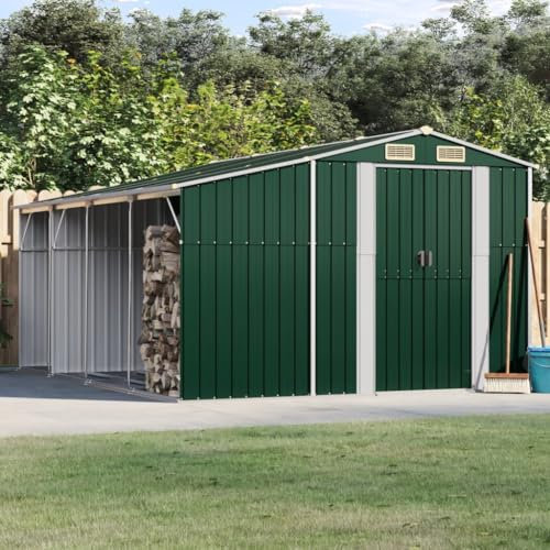Haus & Garten, Möbel-Gartenhaus, grün, 277 x 365,5 x 179 cm, verzinkter Stahl