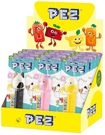PEZ - PEZ Boîte Présentoir de 12 Blisters (1 distributeur + 1 recharge de bonbons) SQUISHMALLOWS