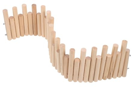 HAPINARY Indoor Hamster Holzleiter Spielzeug für Chinchilla Igel Käfig 30cm Hohe Trennwand Laufstall Zubehör