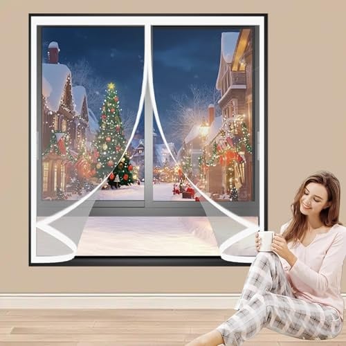 Isolier Schutz Vorhang 61 x 93 cm Winddicht, Thermo Kälteschutz Winter Wasserdicht Und Warme, Thermo Vorhang, Isolier Schutz für Küche Balkone, Schlafzimmer, A