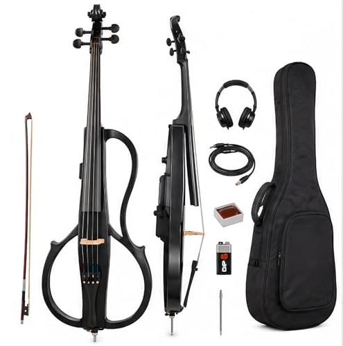 4/4 Full Size Acoustic Cello for Beginners, Natural Varnish Student Cello Outfit with Spruce Top, Maple Back, Bow, Rosin, Padded Soft Case, Stand & Extra Strings for Adults and Students
