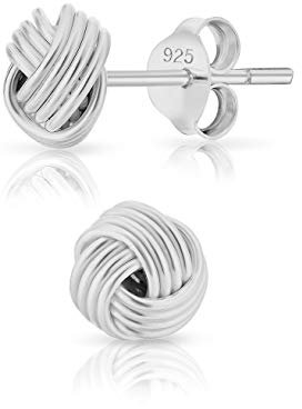 DTPsilver® KLEINE Ohrringe 925 Sterling Silber - keltischer Knoten Ohrstecker - Durchmesser 7 mm