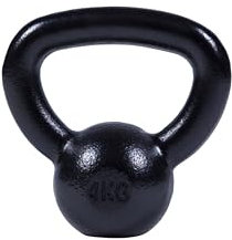 GORILLA SPORTS® Kettlebell - Cast Iron, 2kg, 3kg, 4kg, 6kg, 8kg, 10kg, 12kg, 14kg, 16kg, 18kg, 20kg, 22kg, 24kg, 26kg, 28kg, 30kg, 32kg, Signle/Set, Silver/Black - Kettle Bell Weights, Fitness