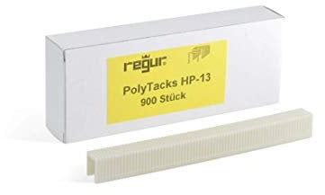 REGUR PolyTacks HP Kunststoff-Heftklammern, 900 Stück in der Länge 13mm für Holzetikettierung, Baumstamm-Etikettierung, Forstwirtschaft u.v.m.