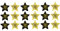 Oblique Unique® Happy New Year Sterne Konfetti Tischdeko Streudeko für Silvester Neujahr Party Feier Deko Schwarz Gold