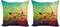 ABAKUHAUS Modern Dekokissen Kissenbezug 2er Pack, Abstrakt Vogel und Zweig, Modern Accent Doppelseitiger Digitaldruck, 60x60, Mehrfarbig Meeresgrün