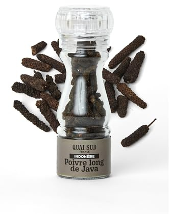 QUAI SUD - Baies & poivres du monde en moulin | 40g | Moulin Poivre Long Java (Indonésie)