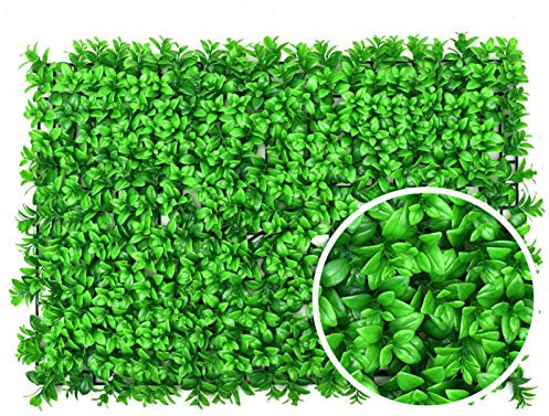 QIAOH Künstliche Buchsbaum-Hintergründe 24 Stück, Sichtschutz Künstlicher Hecke, UV-Schutz, Sichtschutz Für Draußen, Drinnen, Garten, Hinterhof, Zaun, Grüne Wände