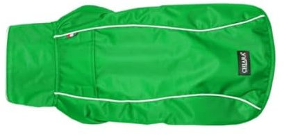 CHIARA Regenjacke mit Geschirr Modell: Harry, Größe: 3XL (Regenmantel für Hunde mit integriertem Geschirr, 100% Wasserdicht, extra Sicherheit durch Reflektionsstreifen), Farbe: Grün
