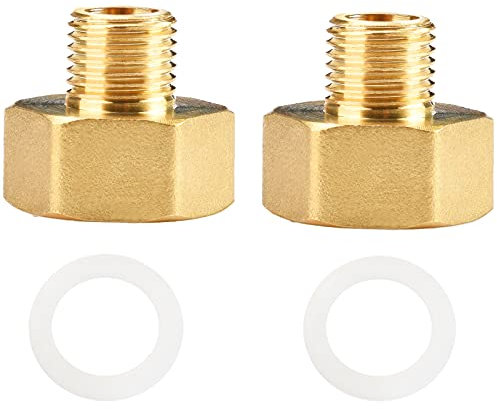 Zwei Stücke Reduzierverlängerung 1/4 außen x 1/2 innen messing