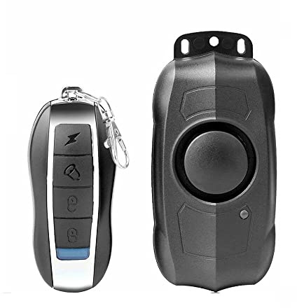 TOTMOX Alarme de moto sans fil 120 dB avec télécommande, détecteur de mouvement de sécurité antivol avec sensibilité réglable à 5 degrés, alarme de charge USB étanche, noir
