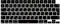 MiNGFi Silikon Arabisch Tastaturschutz für MacBook Pro/Max 14&16 M1-M4(A3185 A2485 A2780 A2991 A3403 A3186) Air 13,6&15,3 M2-M4(A3113 A3240 A2941 A3114 A3241) EU/ISO Tastaturlayout - Schwarz