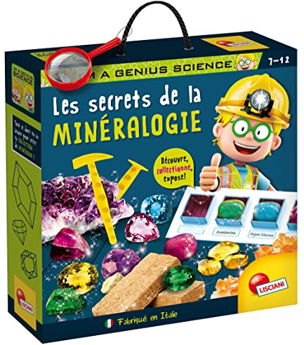 Lisciani-I'm A Genius Das Geheimnis der Mineralogie, erstellt Deine Sammlung von Mineralien, ab 7 Jahren