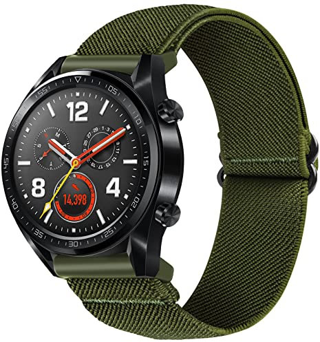 SITAFU Correa para Huawei Watch GT 2/GT 3 46mm, 22mm Pulsera de Nylon Elástica para Huawei Watch GT 46mm, Correas de Repuesto Ajustables para Huawei Watch GT2 Classic/GT2 Pro 46 mm/GT 2e/GT Sport