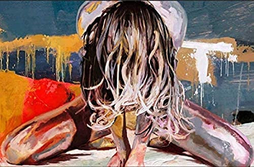 Malen nach Zahlen für Erwachsene Sexy nackte Frau Digitales Ölgemälde auf Leinwand für Erwachsene Kinder Geburtstag Hochzeit Unterkunft Dekorationen Geschenke 40x50cm