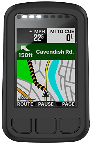 xhKJO Case Compatible with Wahoo Element Bolt V2 WFCC5,Silicone Bike GPS Navigation Protective Cover, Watch Ultra Durable Frame Shell Skins Pouch for Wahoo ELEMNT BOLT V2 (WFCC5) Accessoires (black)