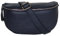 AmbraModa GLX1 - Damen Herren Unisex kleine Hüfttasche Gürteltasche Bauchtasche Umhängetasche aus Echtleder (Dunkelblau)