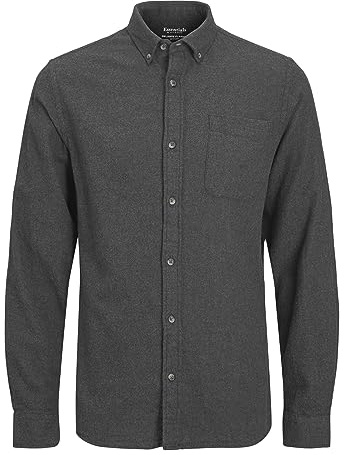 JACK & JONES Men's Jjeclassic Melange Shirt LS Sn Shirt, Dark Grey Blend, XS