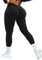 TZLDN V-Back Sport Leggings Damen Scrunch Leggins High Waist Bauchweg Sporthose Po Push Up Yoga Hosen Laufhosen V-Taschen - Schwarz S