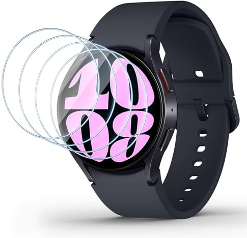 Vauki Protection D'écran pour Samsung Galaxy Watch 6/5/4 40mm 4 Pièces,Verre Trempé 9H Dureté Anti-Rayures Sans Bulles HD Ultra-Clair Film Protecteur d'écran pour Samsung Galaxy Watch 6/5/4 40mm