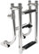 BAOCHADA 3 Step Folding Ladder, Stainless Steel Folding Boat Ladder, Marine Foldable Stainless Steel Ladder 2+1 Step, Folding Boarding Ladder for Boat Yacht Ship, Load Bearing 350LBS, Polish Silver