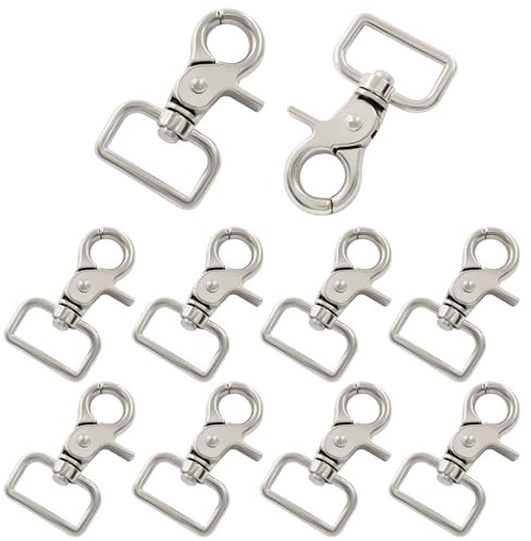 Hordion 10 ganci a scatto girevoli resistenti, chiusura a scatto, gancio portachiavi, gancio a moschettone per portachiavi, bandiera, palo del cane, guinzaglio