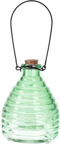matrasa Wespenfalle aus Glas - Wespenfänger 10x13 cm - giftfrei - unschädlich für Bienen Grün