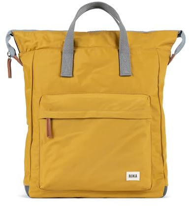 ROKA Bantry Tote Backpack for Women, Men & Kids - Medium Backpack with Laptop Compartment & Multi Pockets for Work, School & Travel - Corn Yellow