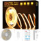 PAUTIX COB LED Streifen Warmweiss 2700K,504LEDs/M Dimmbar 7.5m 24V Flexibel LED Strip lights Set mit RF Fernbedienung und Netzteil,CRI90+ Hell Unterbauleuchte für Home DIY Dekoration,Timerfunktion
