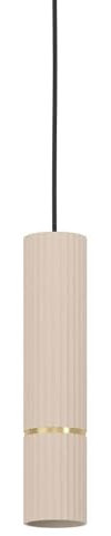 EGLO LED Hängelampe Caminia, 1-flammige Pendelleuchte über Esstisch, Esszimmerlampe aus Metall in Beige und Gold, GU10-Leuchtmittel, warmweiß