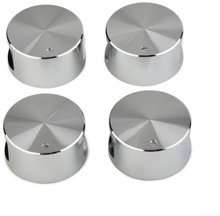 4 pcs Zinc Alloy Round Knob Gas Stove Handles, Kitchen Accessories for Kitchen Stovetop, Gas Stove, Oven, Electric Stove