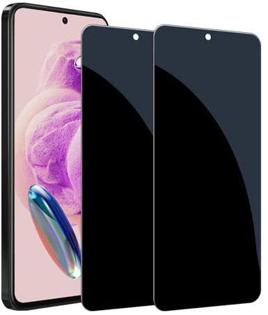Kiokyrgm Protector de pantalla de cristal templado para Redmi Note 12s, 2 unidades, cristal 9H, antiarañazos, cobertura completa