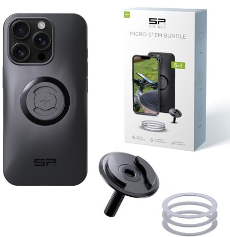 SP CONNECT Micro Stem Bundle | SPC+ | für iPhone 16 Pro | Handy Halterung für den fahrradlenker | Smartphone Halterung Fahrrad | handyhalter