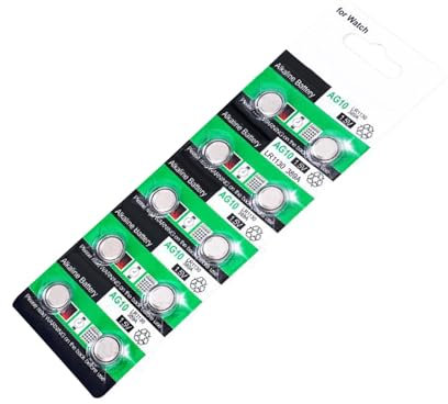 NVOQILIN Confezione da 20/10 batterie alcaline a bottone AG10 LR1130 LR54 da 1,5 V per orologi, calcolatrici, giocattoli piccoli elettronici
