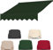 Balkon-Klemmmarkise, höhenverstellbar, wasserdicht, 280 g, Polyester, für Garten, Terrasse, Grün, 3,5 m