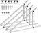 4 x 114 cm Support Panneau Solaire, Pied de Panneau Solaire Orientable, Réglable de 0° à 90°, 45 Pouces Support Mural Panneau Solaire, Support Universel Pour Panneau Solaire 100W-600W Toit Plat Avec
