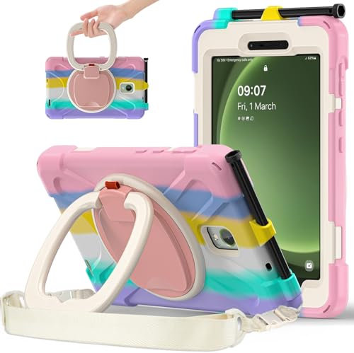 Funda para Tablet PC Estuche compatible con Samsung Galaxy Tab Active 3 8 2020 T570/T575/T575N/T577, estuche resistente de TPU a prueba de golpes Compatible with niños, soporte de agarre multifunción