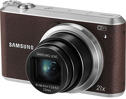 Samsung WB350F 16.3MP CMOS Smart WiFi & NFC Digital Camera with 21x Optical Zoom and 3.0 Touch Screen LCD and 1080p HD Video Brown (Renewed)