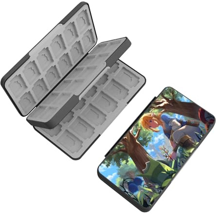 BAYINBROOK Rangement Switch Jeux, Boite Jeux Switch Rangement, Portable de Grande Capacité, avec 48 Emplacements pour Cartes de Jeu et 48 Emplacements pour Cartes Micro SD, Doublure en Silicone (S5)