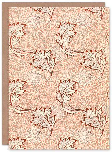 Artery8 William Morris Art Card Apple and Leaves Pattern